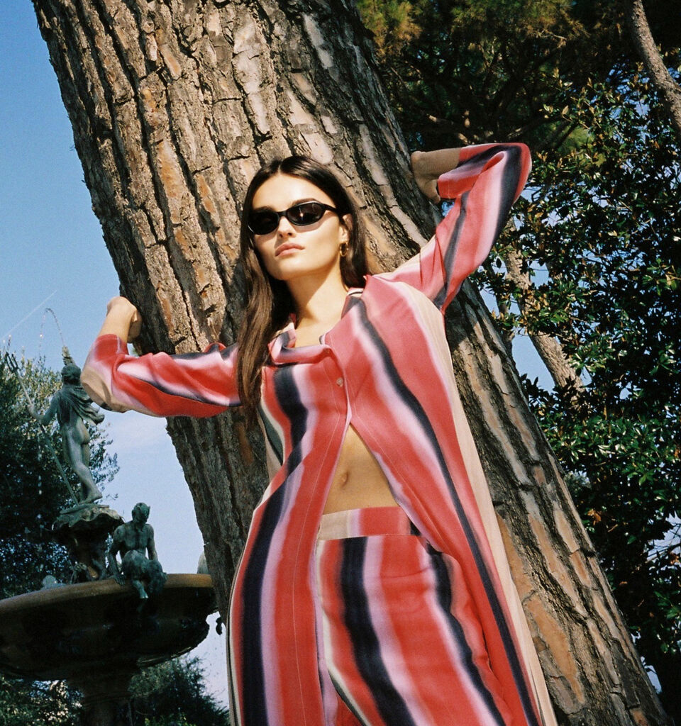 Long printed shirt - women's shirts - Multi-color | Sisley image number 7